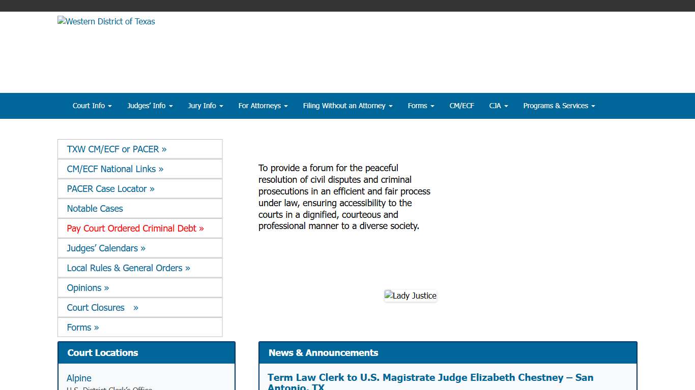 U.S. District Court – Western District of Texas
